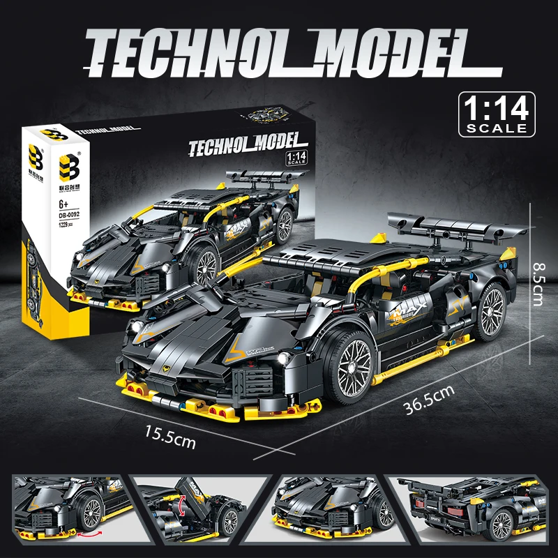 OUZEY MOC Super Car Building Kit - Black Bull Racing Vehicle, Advanced Engineering Project for Adults & Teens 14+
OUZEY MOC Super Car Building Kit - Black Bull Racing Vehicle, Advanced Engineering Project for Adults & Teens 14+