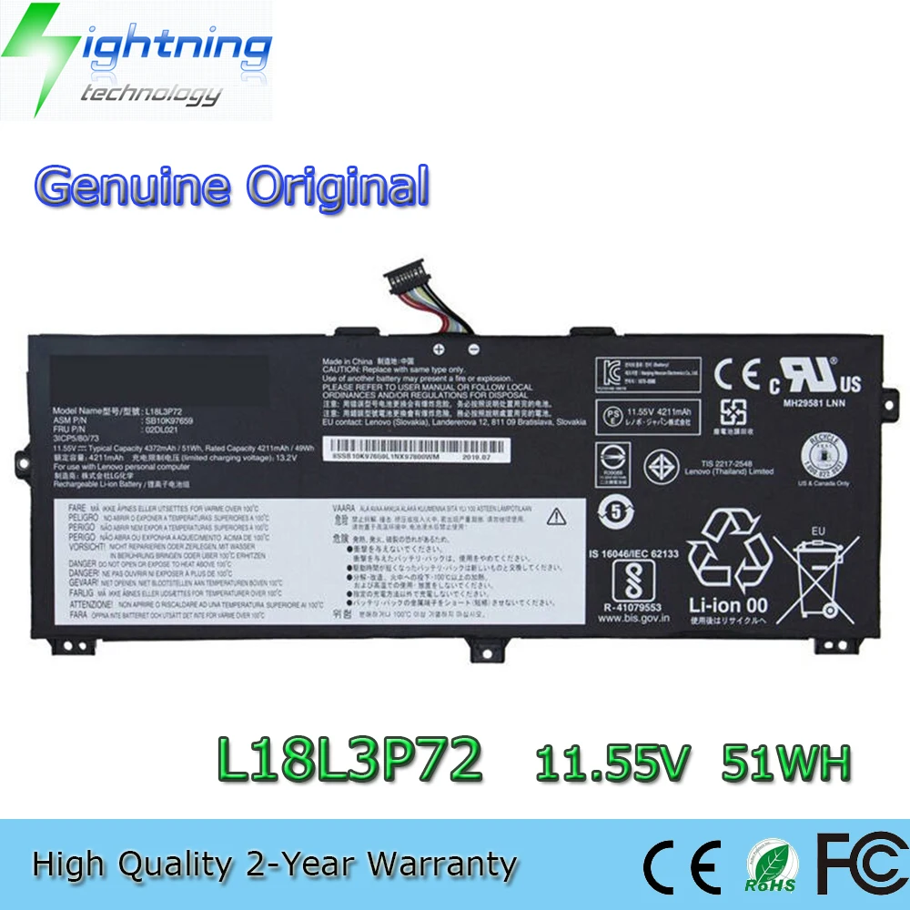 Новый оригинальный аккумулятор для ноутбука L18L3P72 11,55 В 51 Втч для Lenovo ThinkPad X390 Yoga 05CD (20NNA007CD) L18M3P72 L18S3P72
Новый оригинальный аккумулятор для ноутбука L18L3P72 11,55 В 51 Втч для Lenovo ThinkPad X390 Yoga 05CD (20NNA007CD) L18M3P72 L18S3P72