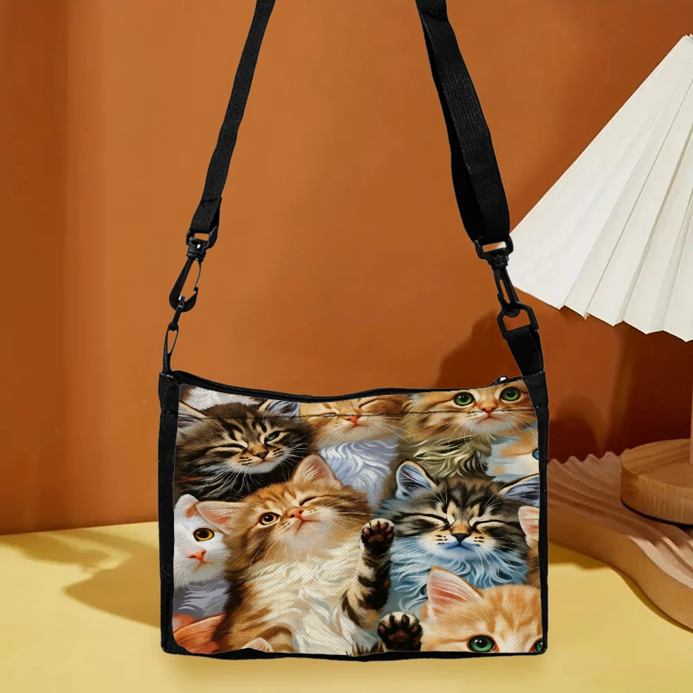 1pc Cat Print Crossbody Bag Black Cute Kitten Pattern Shoulder Bags For Women Girls Daily Use Travel School Work Casual Fashion
1pc Cat Print Crossbody Bag Black Cute Kitten Pattern Shoulder Bags For Women Girls Daily Use Travel School Work Casual Fashion