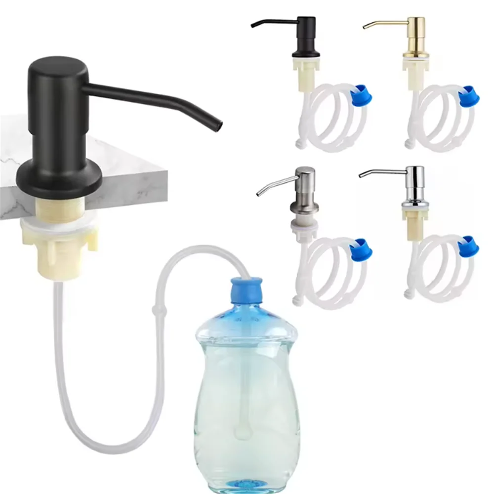 Kitchen Sink Soap Dispenser with 100cm Extension Tube Kit/350ml Bottle Stainless Steel Detergent Dish Dispenser Hand Press Pump
Kitchen Sink Soap Dispenser with 100cm Extension Tube Kit/350ml Bottle Stainless Steel Detergent Dish Dispenser Hand Press Pump