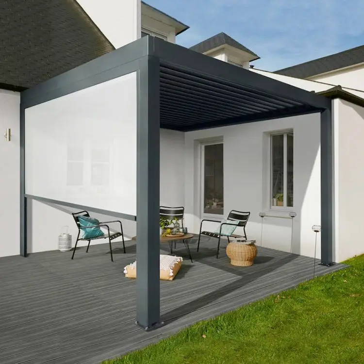 Outdoor Louvered Pergola Aluminum Pergola Rainproof Gazebo With Adjustable Pergola
Outdoor Louvered Pergola Aluminum Pergola Rainproof Gazebo With Adjustable Pergola