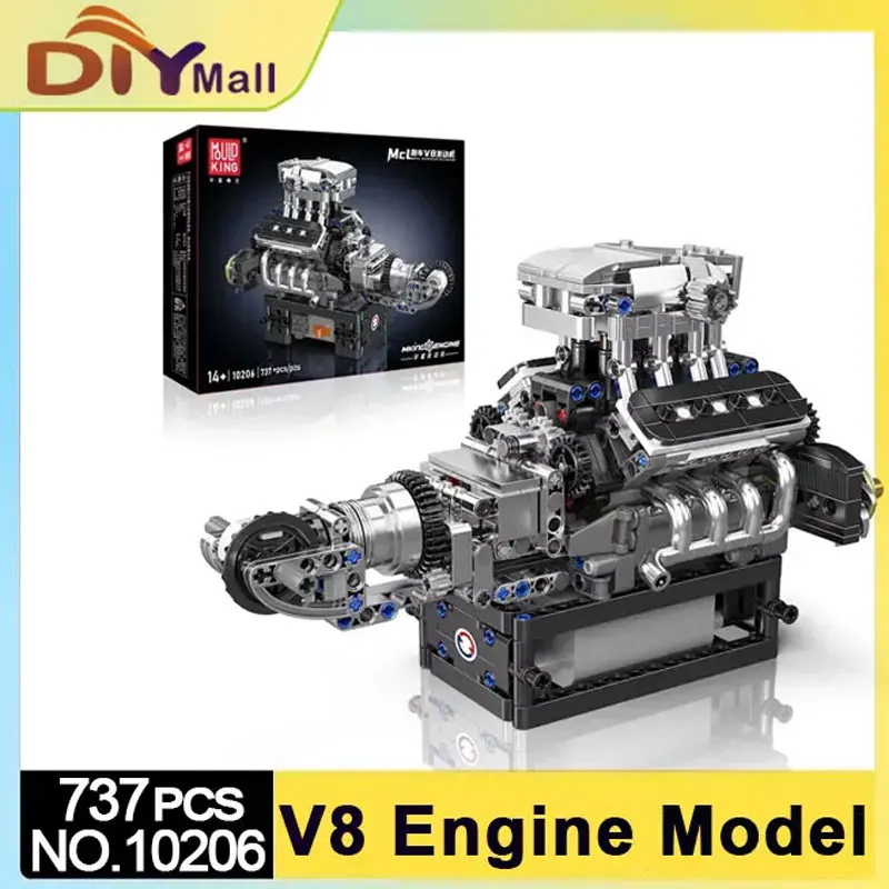 737 шт. MCL Sports Car V8 Комплект для сборки двигателя с двигателем - Technic Совместимый набор моделей для взрослых и детей DIY STEM Игрушка в подарок 10206
737 шт. MCL Sports Car V8 Комплект для сборки двигателя с двигателем - Technic Совместимый набор моделей для взрослых и детей DIY STEM Игрушка в подарок 10206