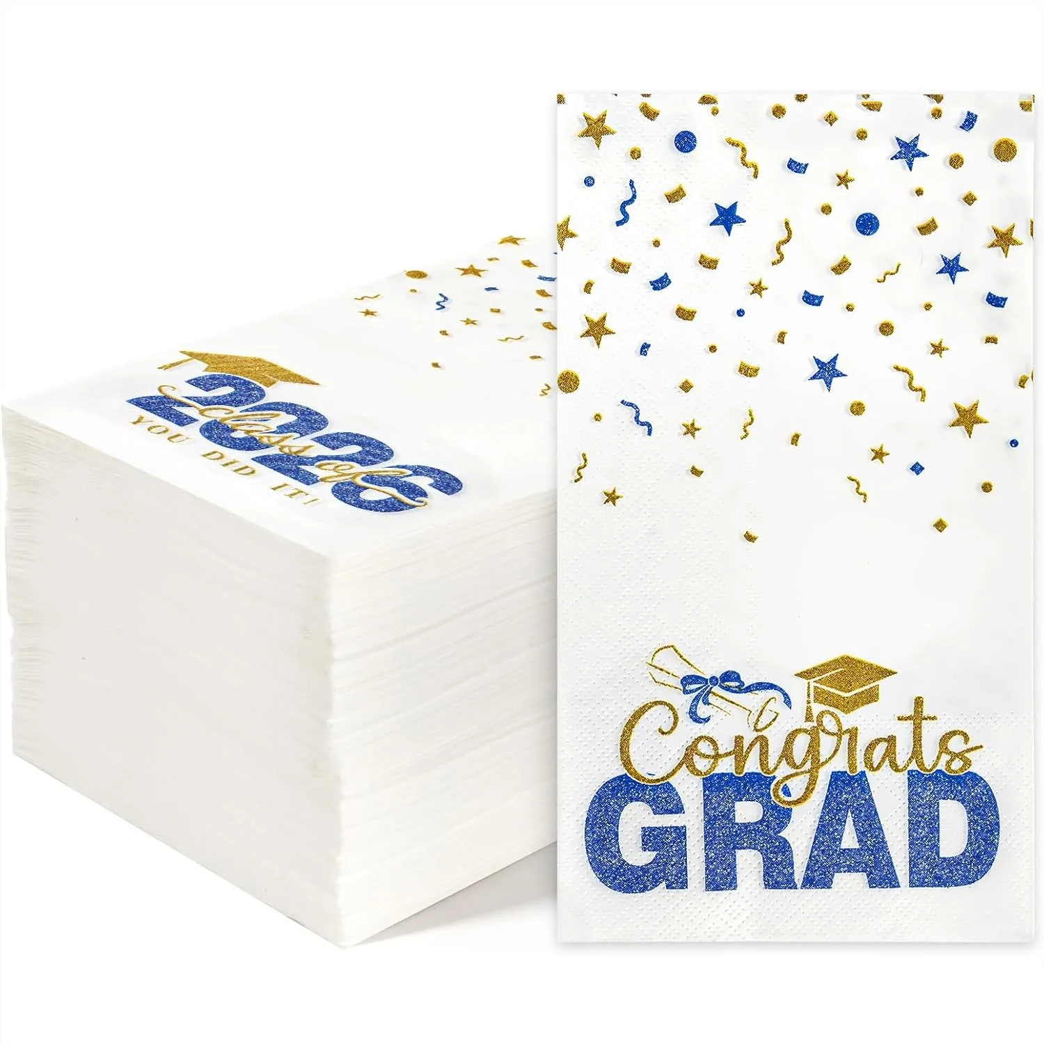 100 Pack Class of 2026 Graduation Napkins Blue Gold Disposable Cocktail Napkins for High School University College Party Decor
100 Pack Class of 2026 Graduation Napkins Blue Gold Disposable Cocktail Napkins for High School University College Party Decor