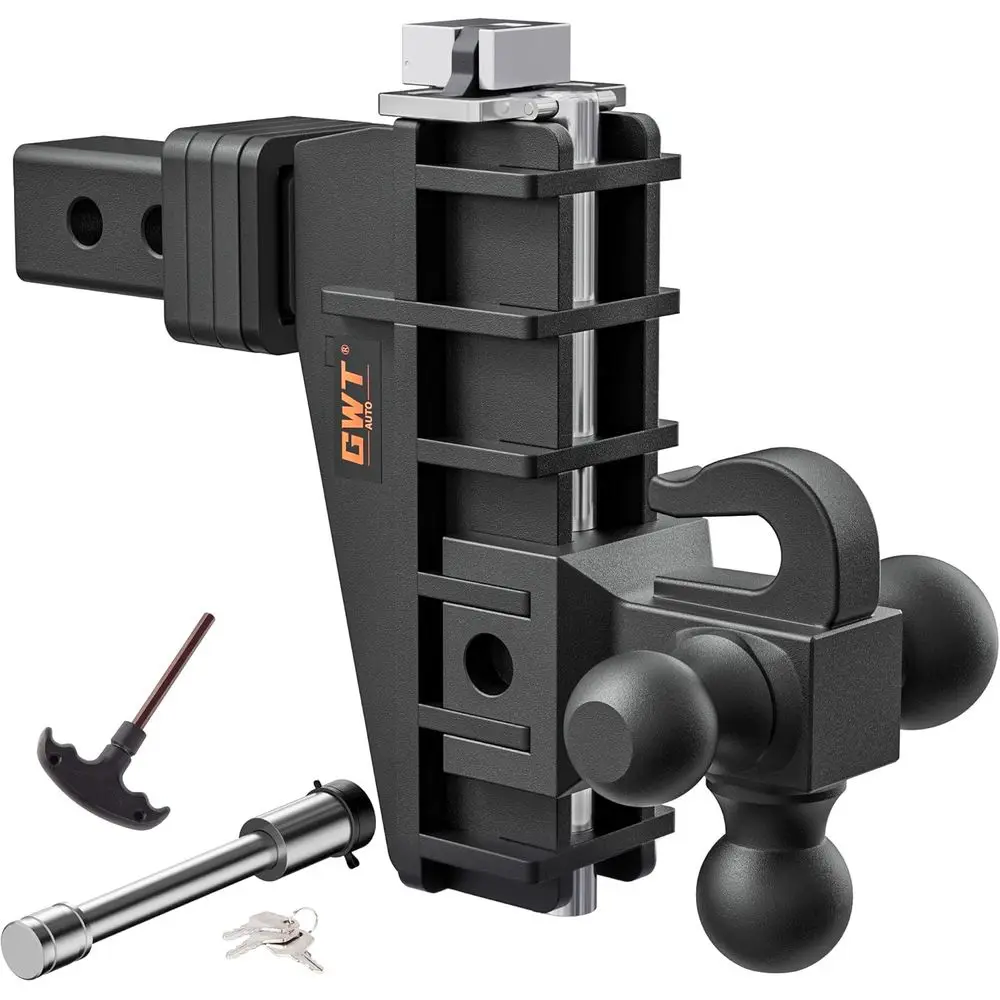 Class 3 17000 lbs Drop Trailer Hitch, 6 Lowering, 2 Receiver, Solid Tri-Ball Mount
Class 3 17000 lbs Drop Trailer Hitch, 6 Lowering, 2 Receiver, Solid Tri-Ball Mount