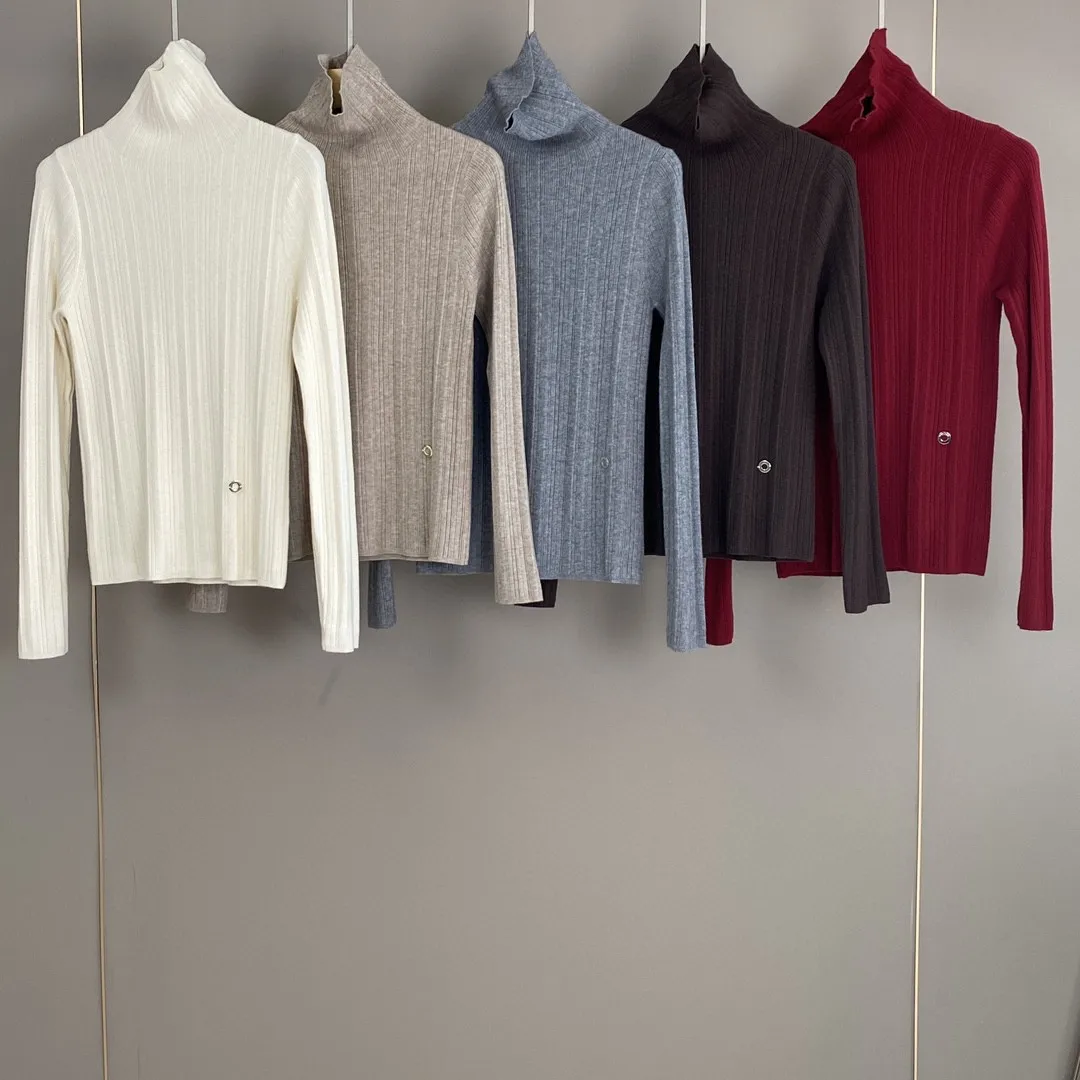 Autumn Women's Ribbed Knitted Pullover Turtleneck Long Sleeve Solid Color Elegant Slim Sweater
Autumn Women's Ribbed Knitted Pullover Turtleneck Long Sleeve Solid Color Elegant Slim Sweater