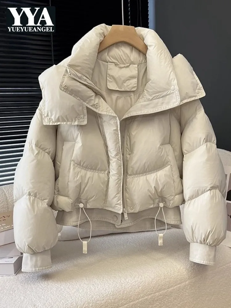 Women Down Coat Streetwear Winter Thick Warm Hooded Jacket Stand Collar Spliced Denim Loose Fit Fashion Female Casual Outerwear
Women Down Coat Streetwear Winter Thick Warm Hooded Jacket Stand Collar Spliced Denim Loose Fit Fashion Female Casual Outerwear