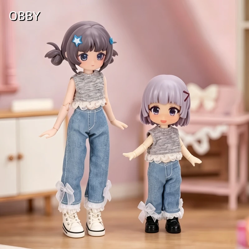 Lace Trim Sleeveless Top Lace Bow Jeans Set For OB11 Gsc 1/12 Advocate Freedom BJD YMY Body Doll Clothing Doll Outfit Clothes
Lace Trim Sleeveless Top Lace Bow Jeans Set For OB11 Gsc 1/12 Advocate Freedom BJD YMY Body Doll Clothing Doll Outfit Clothes