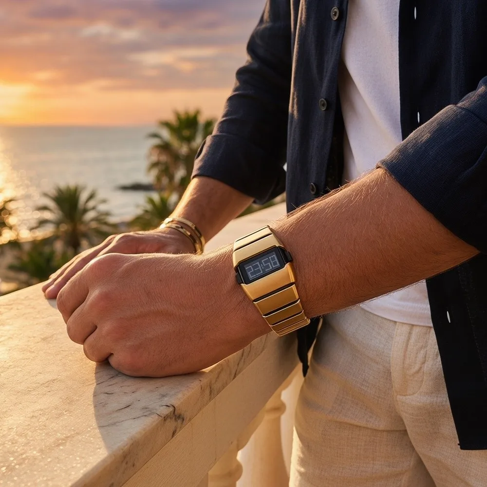Plastic LED Electronic Watch Stainless Steel Digital Sports Watch Unique Vintage Original Design Wristwatch Teenagers
Plastic LED Electronic Watch Stainless Steel Digital Sports Watch Unique Vintage Original Design Wristwatch Teenagers