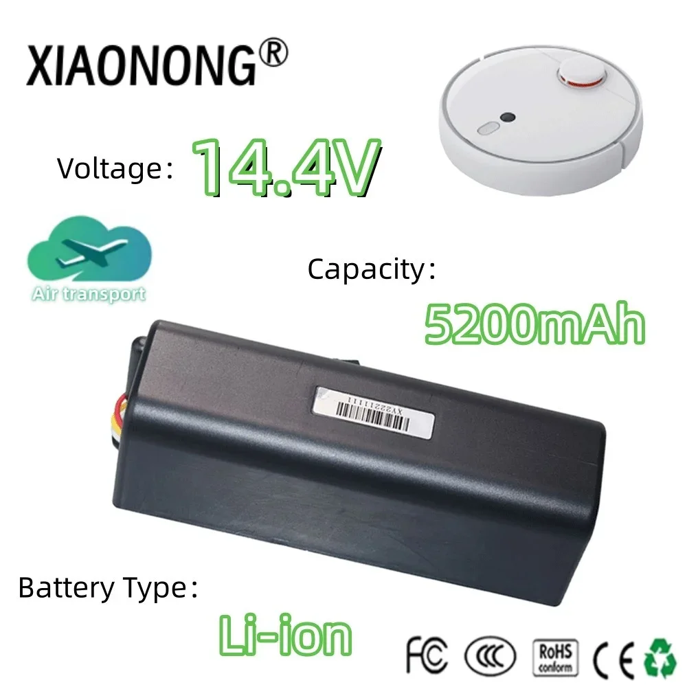 14.4V 5200/6500/9800mAh Xiaomi Robotic Vacuum Cleaner Replacement Battery For Xiaomi Roborock S55 S60 S65 S50 S51 S5 MAX S6 Part
14.4V 5200/6500/9800mAh Xiaomi Robotic Vacuum Cleaner Replacement Battery For Xiaomi Roborock S55 S60 S65 S50 S51 S5 MAX S6 Part