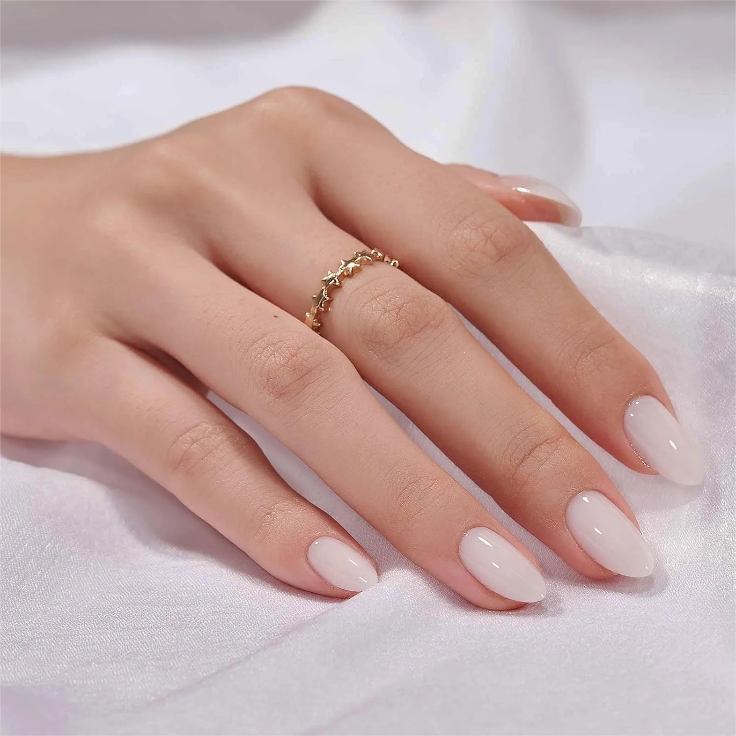 Short Press On Nails Almond - Soft Gel White Glue on Nails with Nail Glue, Reusable Stick on Nails 16 Sizes Cream Puff
Short Press On Nails Almond - Soft Gel White Glue on Nails with Nail Glue, Reusable Stick on Nails 16 Sizes Cream Puff