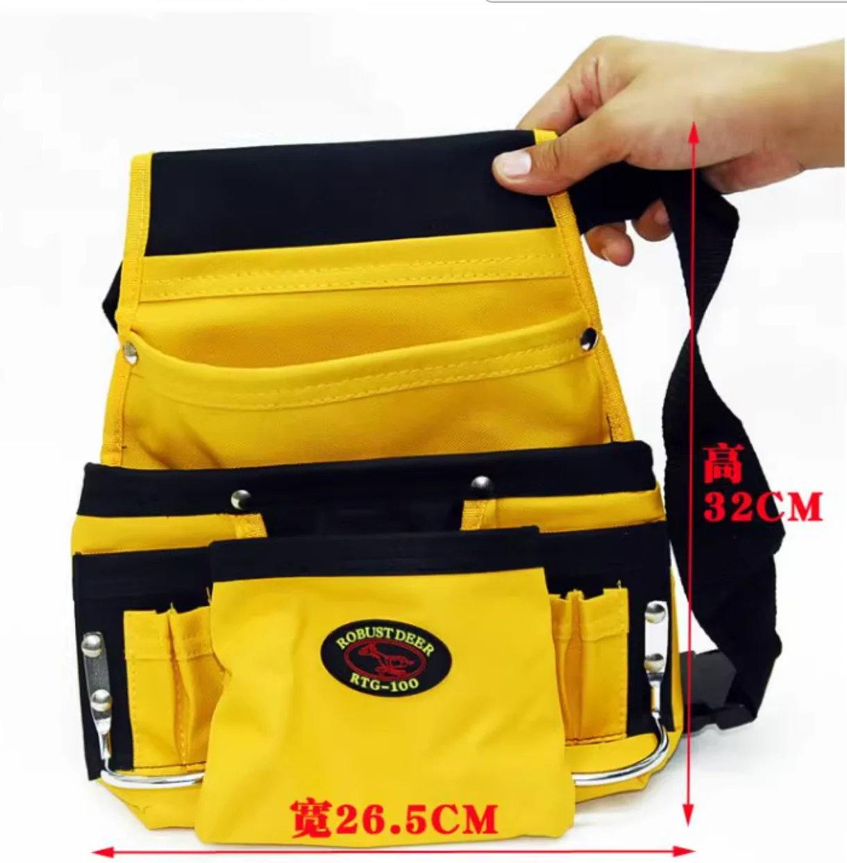 R'DEER tool Oxford waterproof tool bag with waist belt Water and electricity maintenance tool portable waist bag NO.RTG-100
R'DEER tool Oxford waterproof tool bag with waist belt Water and electricity maintenance tool portable waist bag NO.RTG-100