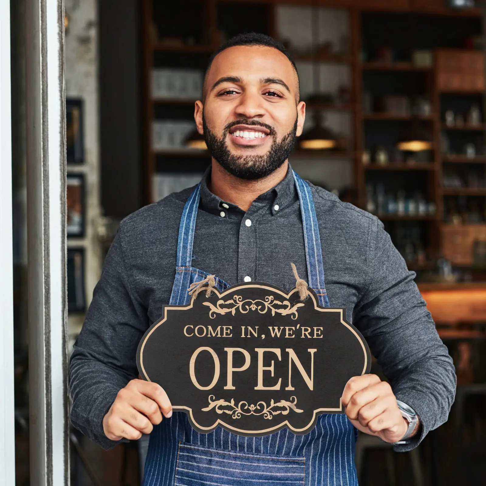 Wooden Door Sign Double-Sided Wear-Resistant Decorative Open Closed Store Hanging Sign Vintage Retro Multi-Function Shop
Wooden Door Sign Double-Sided Wear-Resistant Decorative Open Closed Store Hanging Sign Vintage Retro Multi-Function Shop