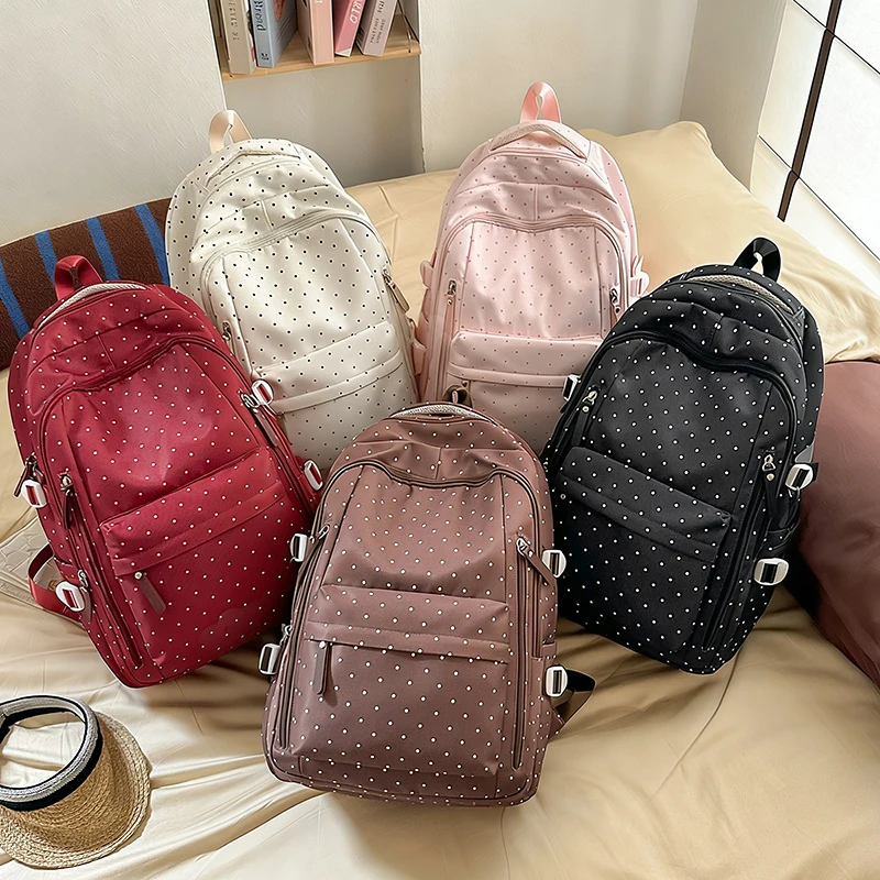 1pc Polka Dot Backpack for Girls Lightweight Backpack for High School Students Minimalist School Bag for Middle Schoolers
1pc Polka Dot Backpack for Girls Lightweight Backpack for High School Students Minimalist School Bag for Middle Schoolers