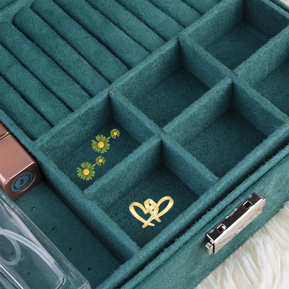 1pc Jewelry Box With Lock Storage Case For Earrings Rings Necklaces Dark Green Gift Packaging Container Organizer For Small
1pc Jewelry Box With Lock Storage Case For Earrings Rings Necklaces Dark Green Gift Packaging Container Organizer For Small