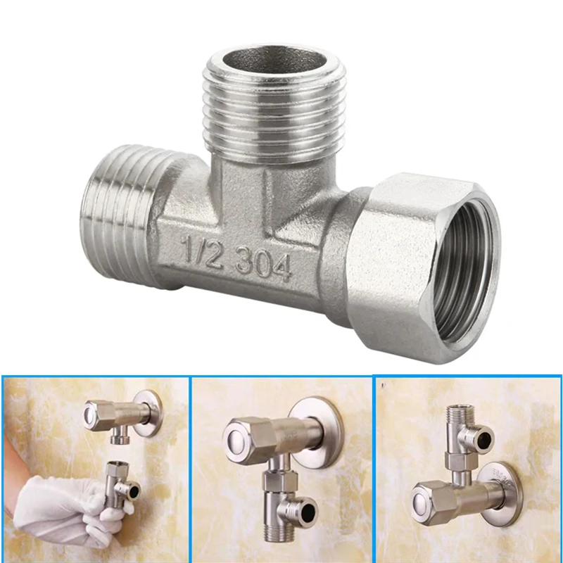 G1/2" T-Valve Toilet Diverter Valve T Adapter Three-way Water Pipe Splitter Diverter Valve Bath Bidet Sprayer Shower Fitting
G1/2" T-Valve Toilet Diverter Valve T Adapter Three-way Water Pipe Splitter Diverter Valve Bath Bidet Sprayer Shower Fitting