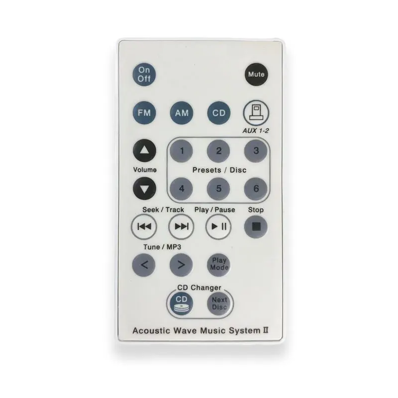 Remote control suitable for bosee Acoustic Wave Music System II Multi Disc Player
Remote control suitable for bosee Acoustic Wave Music System II Multi Disc Player