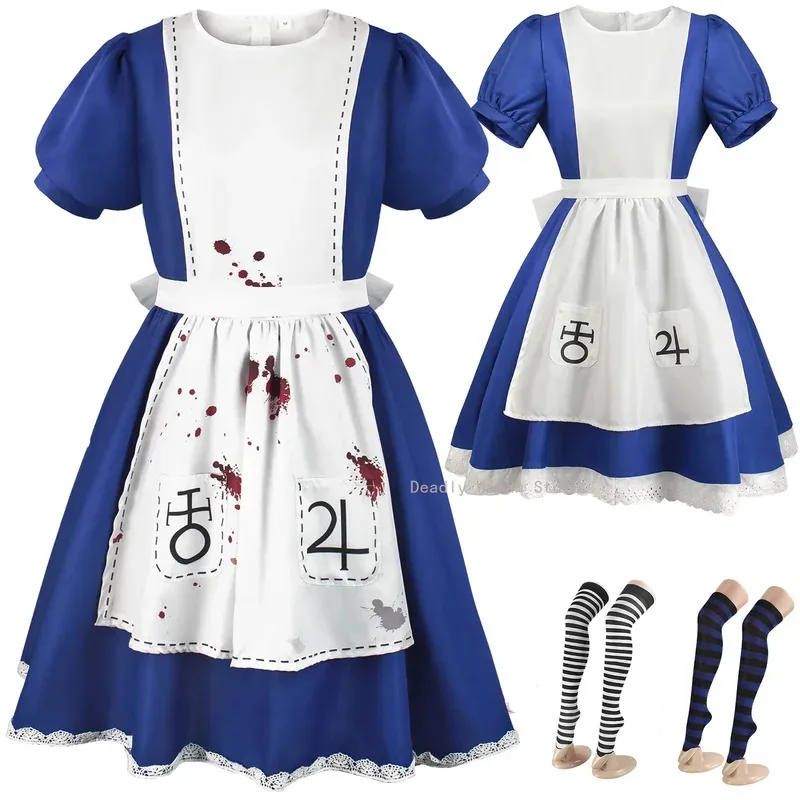 Alice Madness Returns Cosplay Game Alice Maid Dress Halloween Party Outfits for Women Girls
Alice Madness Returns Cosplay Game Alice Maid Dress Halloween Party Outfits for Women Girls