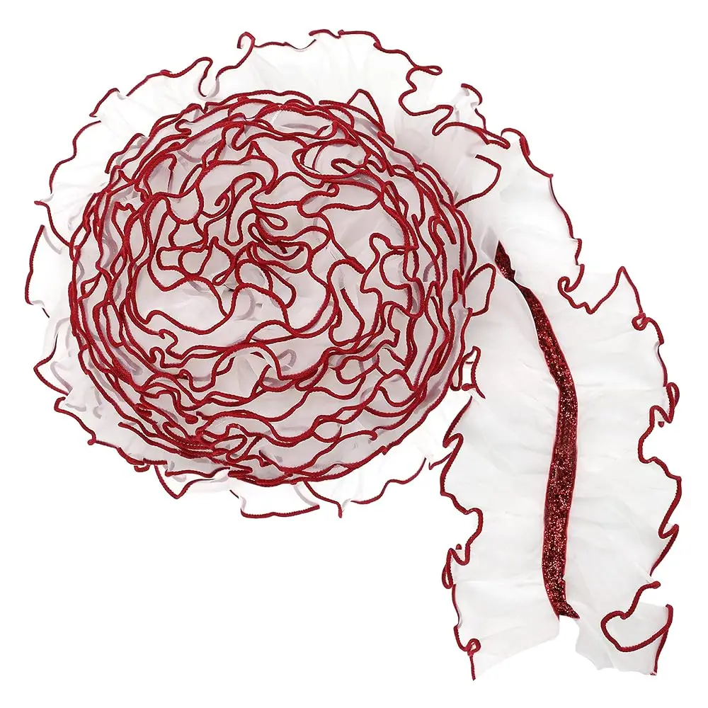 3 Yards 4 Inch White Red Ruffle Ribbon, Two Tone Organza Fabric 3D Lace Edge Trim Elastic Fringe Vintage Pleated for Sewing D
3 Yards 4 Inch White Red Ruffle Ribbon, Two Tone Organza Fabric 3D Lace Edge Trim Elastic Fringe Vintage Pleated for Sewing D