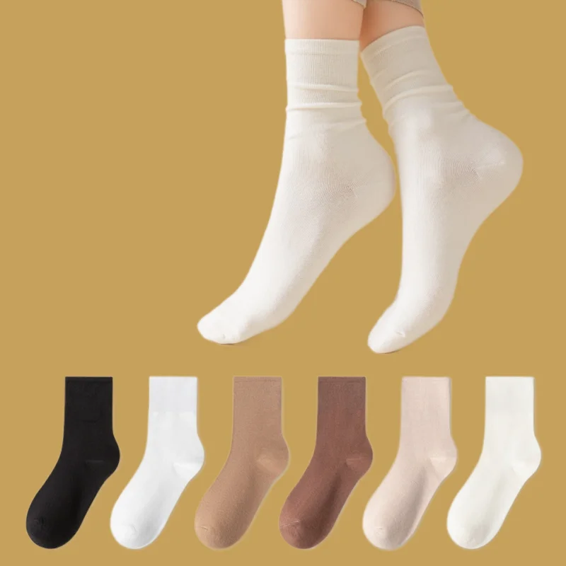 3/5 Pairs New Fashion Women's Mid-tube Socks Autumn Confinement White Pile Socks Summer Thin Solid Color Cotton Boneless Socks
3/5 Pairs New Fashion Women's Mid-tube Socks Autumn Confinement White Pile Socks Summer Thin Solid Color Cotton Boneless Socks