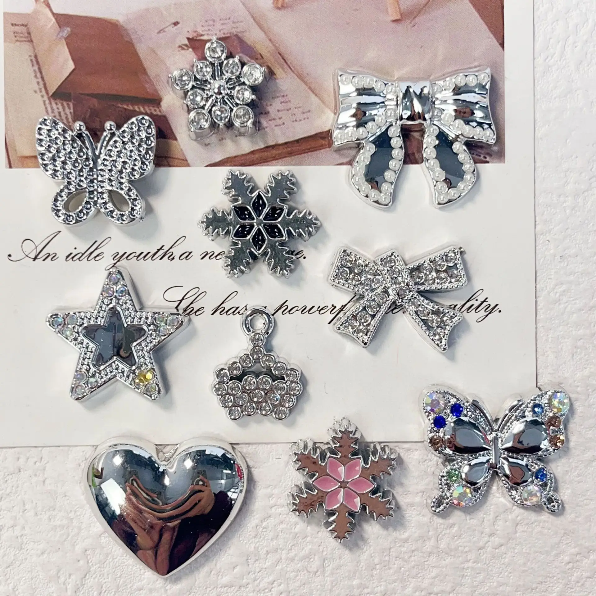 5pcs Silver Series Heart Peach Heart Resin Flatback Cabochons Letter Word Love Silver Plated Handmade Phone Case Charms
5pcs Silver Series Heart Peach Heart Resin Flatback Cabochons Letter Word Love Silver Plated Handmade Phone Case Charms