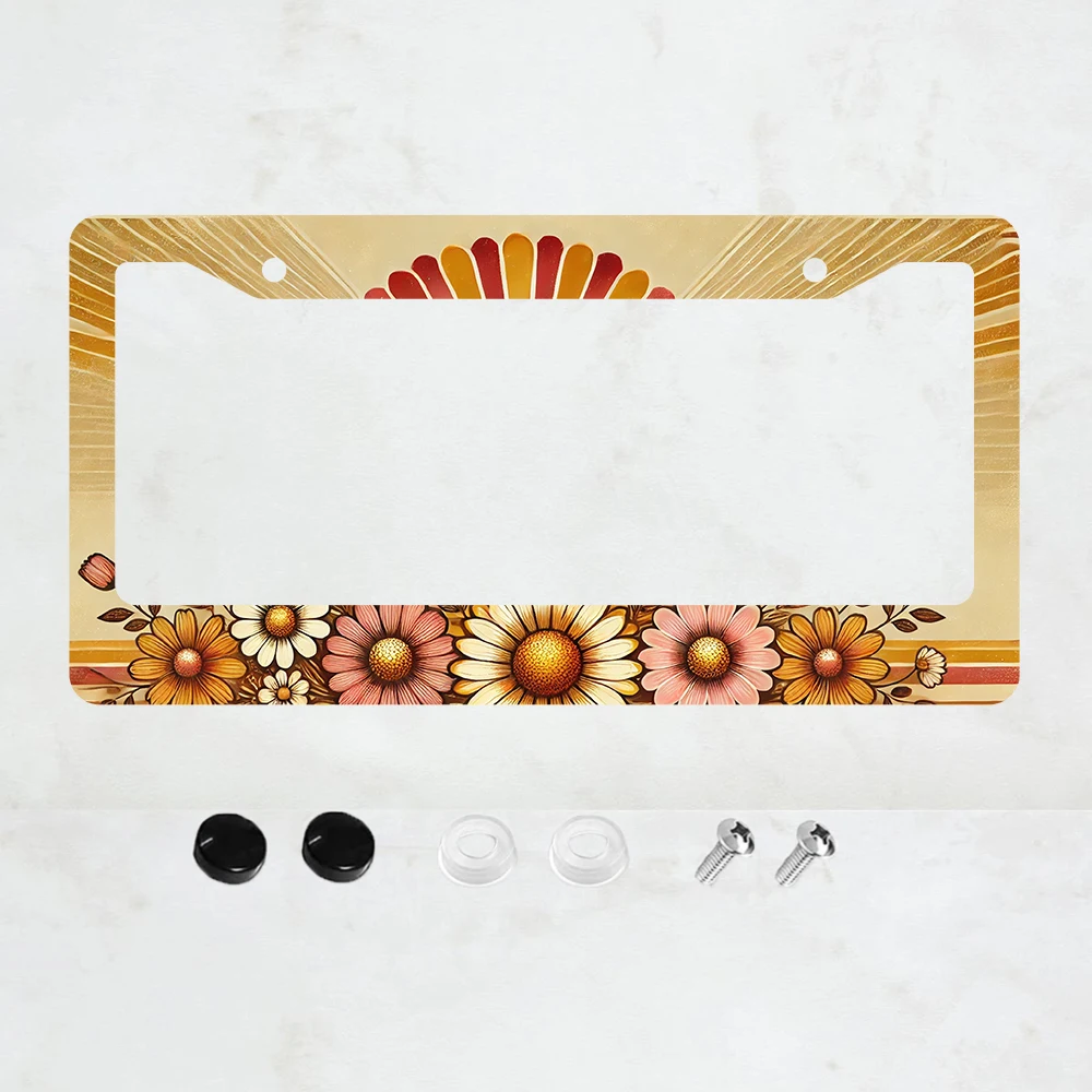 1PC Retro Sun License Plate Frames - Daisy Flowers License Plate Covers Cute Sunrise Car Tag Frame with Screw Decorative
1PC Retro Sun License Plate Frames - Daisy Flowers License Plate Covers Cute Sunrise Car Tag Frame with Screw Decorative