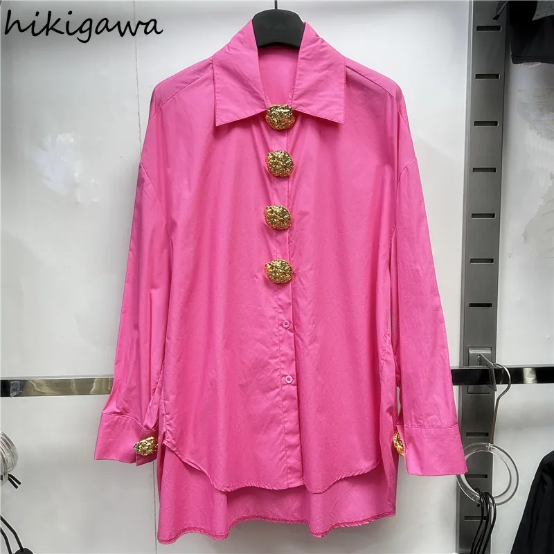 2025 Blusas Mujer De Moda Long Sleeve Chic Metal Buckle Shirts Women Clothing Vintage White Blouses Fashion Korean Tops Female
2025 Blusas Mujer De Moda Long Sleeve Chic Metal Buckle Shirts Women Clothing Vintage White Blouses Fashion Korean Tops Female