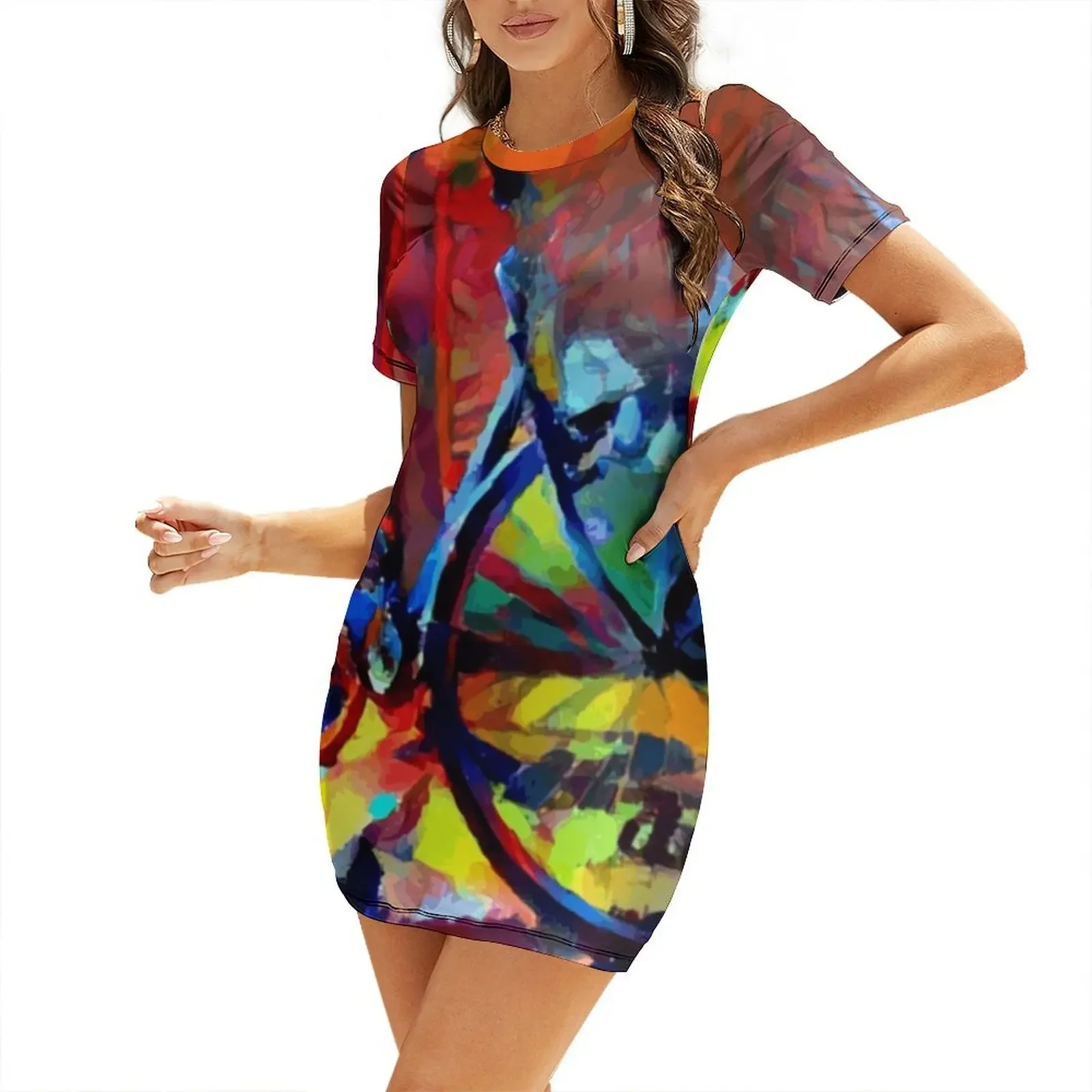 Bike Painting Short-Sleeved Dress summer dresses for women 2026 elegant party dress for women 2026
Bike Painting Short-Sleeved Dress summer dresses for women 2026 elegant party dress for women 2026