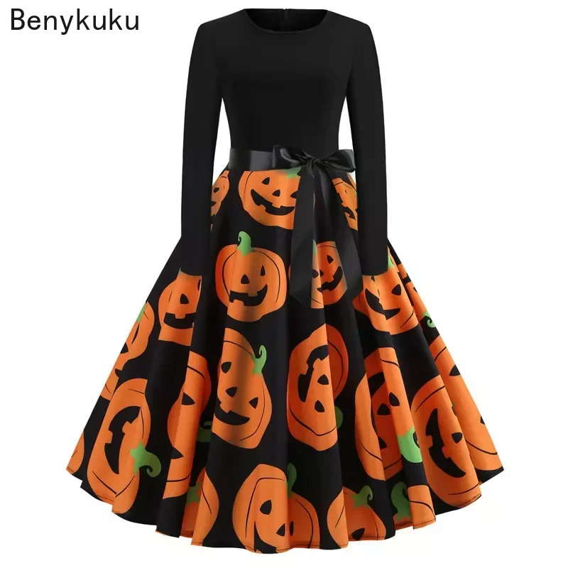 Halloween Cosplay Costume Props Fancy Pumpkin Women Gothic Dress Long Sleeve Princess Festival Dress Up Party Vintage Robe Femme
Halloween Cosplay Costume Props Fancy Pumpkin Women Gothic Dress Long Sleeve Princess Festival Dress Up Party Vintage Robe Femme