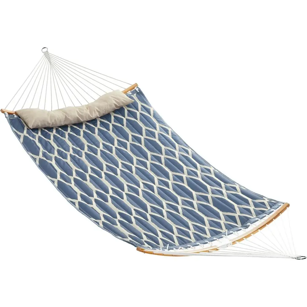 Portable Outdoor Double Hammock with Pillow, 78.7 x 55.1 Inches, 495 lb Capacity, Ideal for Garden, Patio, Camping - Blue
Portable Outdoor Double Hammock with Pillow, 78.7 x 55.1 Inches, 495 lb Capacity, Ideal for Garden, Patio, Camping - Blue
