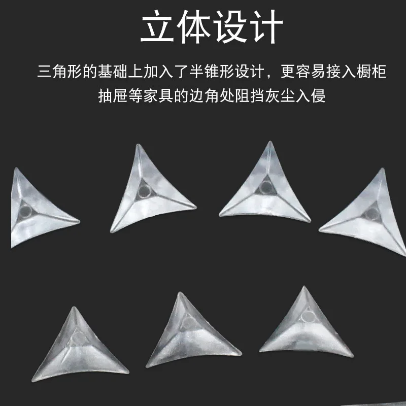 2000Pcs Clear Mini Triangle Cushion Silicone Pad Prevent Dust Accumulation For Cabinet Corner Easy Clean Wipe Off
2000Pcs Clear Mini Triangle Cushion Silicone Pad Prevent Dust Accumulation For Cabinet Corner Easy Clean Wipe Off