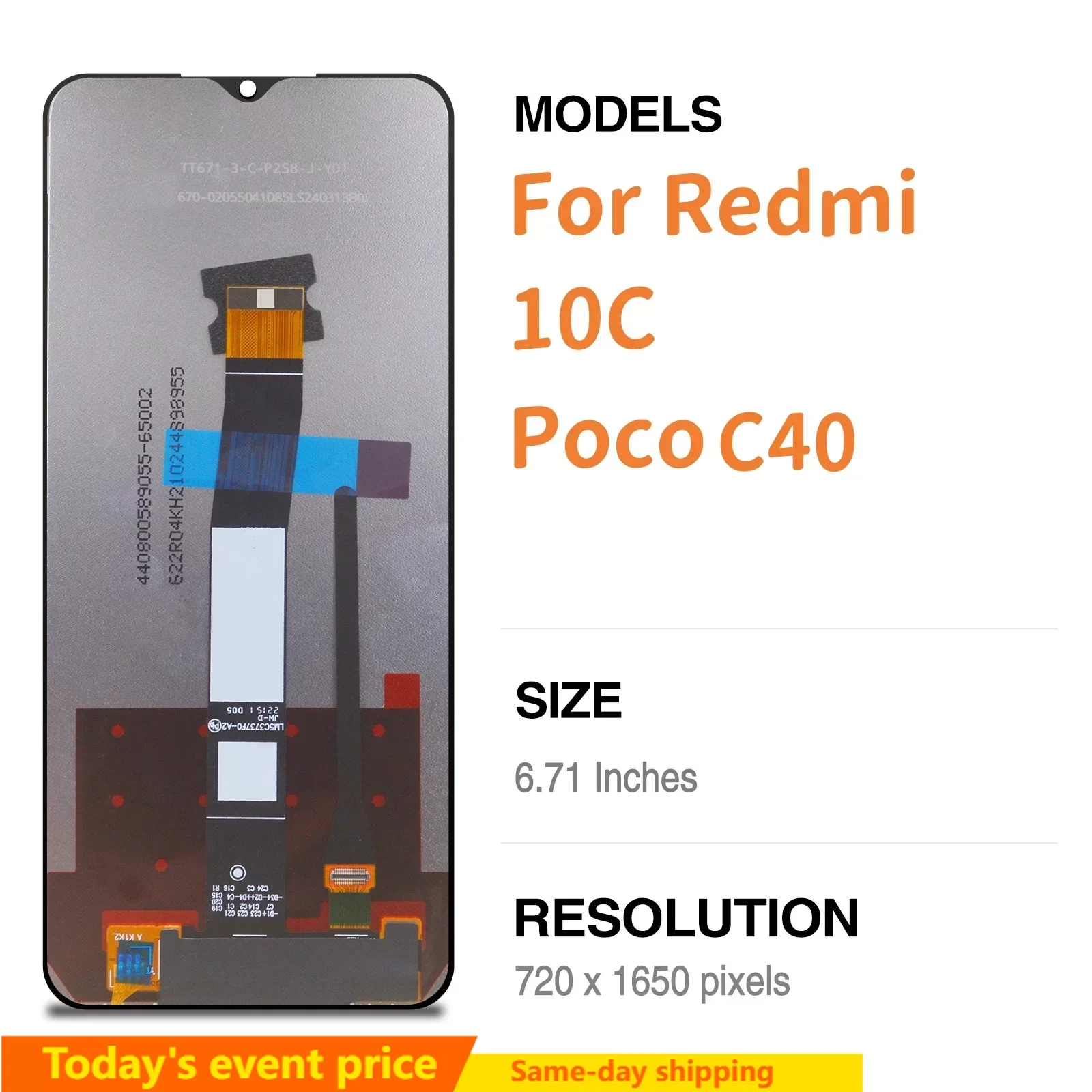6.71" For Xiaomi Redmi 10C LCD Display Touch Screen Digitizer Assembly With Frame For Redmi 10C 220333QBI Lcd Screen
6.71" For Xiaomi Redmi 10C LCD Display Touch Screen Digitizer Assembly With Frame For Redmi 10C 220333QBI Lcd Screen