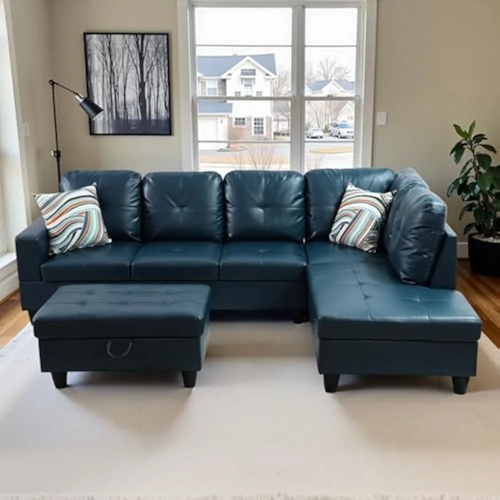 Sectional Couch PU Leather L Shaped Couch 3 Pieces Modular Sectional Sofa with Storage Ottoman for Living Room and Small Apartme
Sectional Couch PU Leather L Shaped Couch 3 Pieces Modular Sectional Sofa with Storage Ottoman for Living Room and Small Apartme
