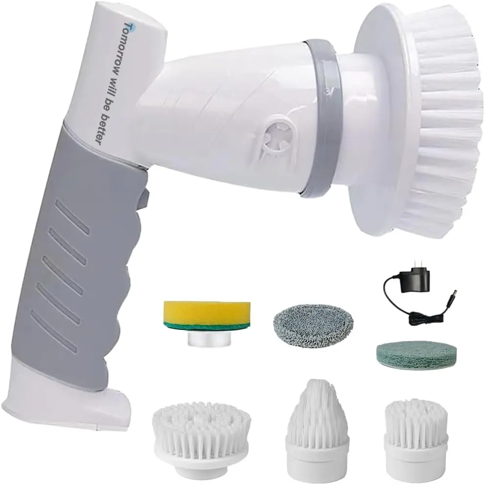Перезаряжаемый электрический скруббер с 4 насадками, беспроводной очиститель для ванной комнаты, классический серый
Перезаряжаемый электрический скруббер с 4 насадками, беспроводной очиститель для ванной комнаты, классический серый