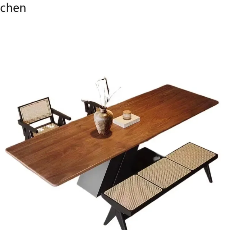 d2 Vintage Style Long Dining Table for Home Living Room, Solid Wood Office Desk, Simple Study Desk
d2 Vintage Style Long Dining Table for Home Living Room, Solid Wood Office Desk, Simple Study Desk