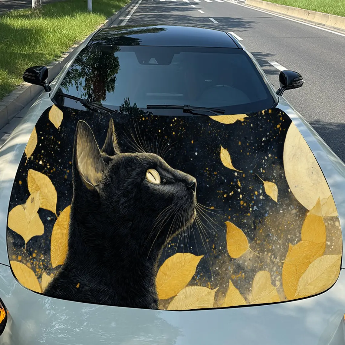 Bold Black - And - Gold Car Hood Stickers - Self-Adhesive, Waterproof and Durable Vinyl Wrap, Decorate And Protect Your Car, Fit
Bold Black - And - Gold Car Hood Stickers - Self-Adhesive, Waterproof and Durable Vinyl Wrap, Decorate And Protect Your Car, Fit