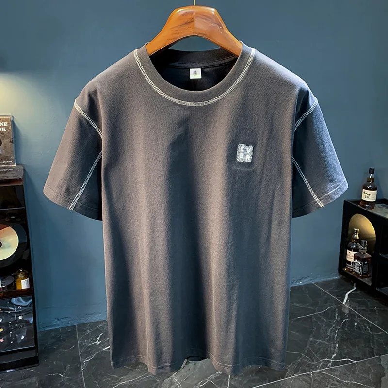 2025 Short sleeved Men's Summer Thin Style Minimally Printed High end T-shirt Large Loose Comfortable Trendy Top
2025 Short sleeved Men's Summer Thin Style Minimally Printed High end T-shirt Large Loose Comfortable Trendy Top