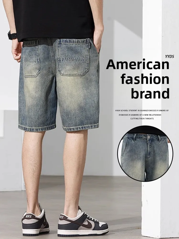 Trendy American Retro Men's ort Jeans Summer New Thin Straight Loose Casual Five-Point Pants mid Waist Cotton Polyester Blend
Trendy American Retro Men's ort Jeans Summer New Thin Straight Loose Casual Five-Point Pants mid Waist Cotton Polyester Blend