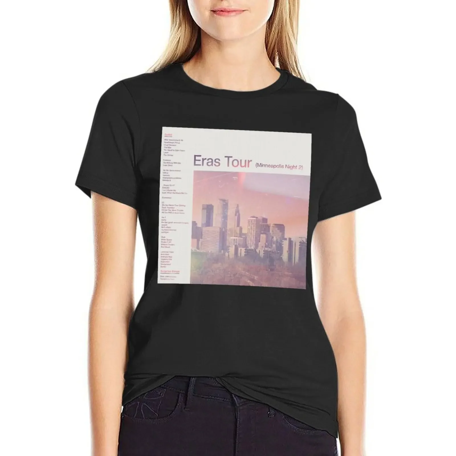 Eras Setlist Minneapolis Night 2 T-Shirt summer tops quick-drying anime cropped t shirts for Women
Eras Setlist Minneapolis Night 2 T-Shirt summer tops quick-drying anime cropped t shirts for Women