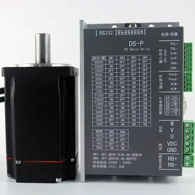 DC Servo 200W DC24V-48V 10A 3000rpm 2500 Line Incremental DC Servo Motor with Driver 6OM01330DC+DS-P400W for Cnc Machine
DC Servo 200W DC24V-48V 10A 3000rpm 2500 Line Incremental DC Servo Motor with Driver 6OM01330DC+DS-P400W for Cnc Machine