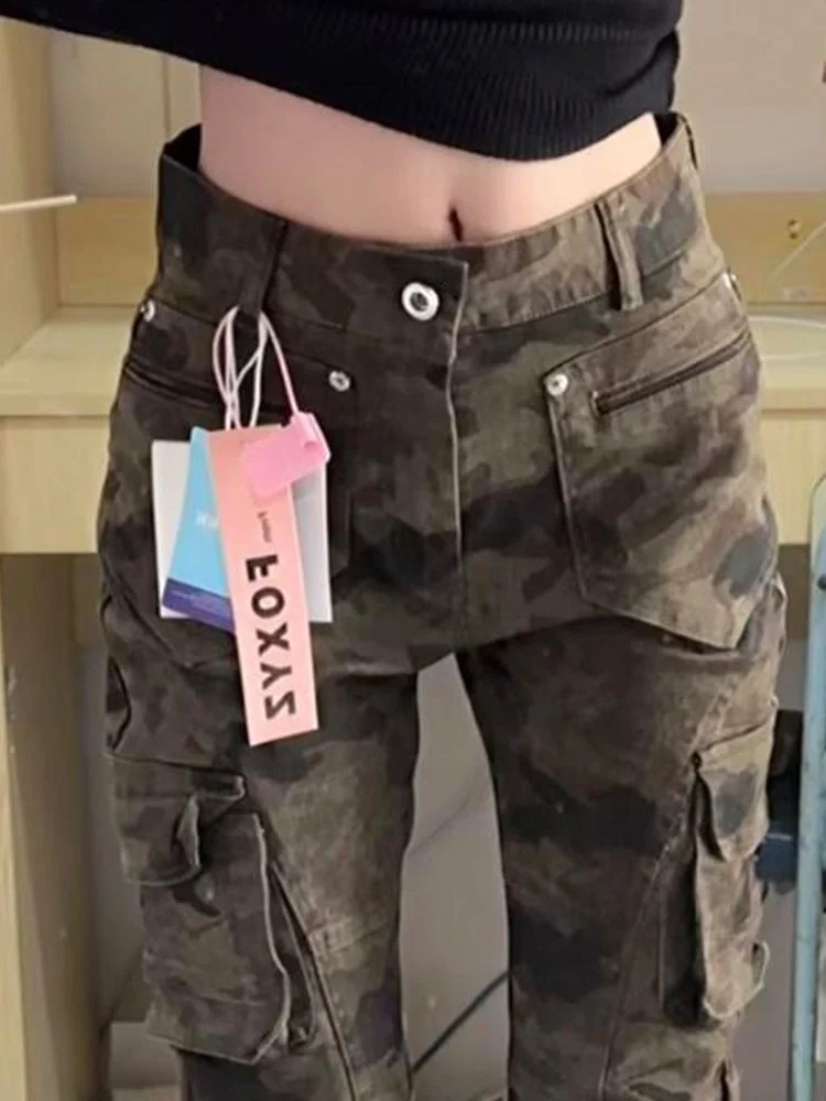 plus Size American Style Bell Bottom Workwear Jeans Women's Slim Fit Retro Camouflage Pants Spring 2026 New Arrival
plus Size American Style Bell Bottom Workwear Jeans Women's Slim Fit Retro Camouflage Pants Spring 2026 New Arrival