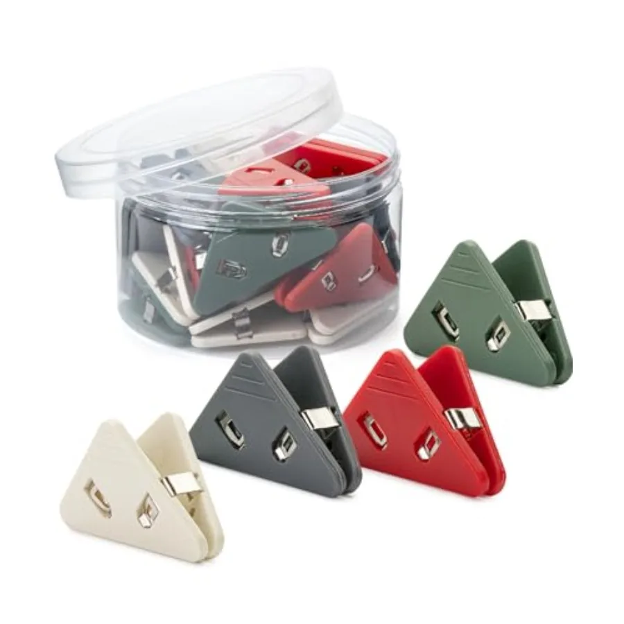 Corner Paper Clips 20Pack 4 Colors Triangular File Corner Clip for Office School Organization Storage
Corner Paper Clips 20Pack 4 Colors Triangular File Corner Clip for Office School Organization Storage