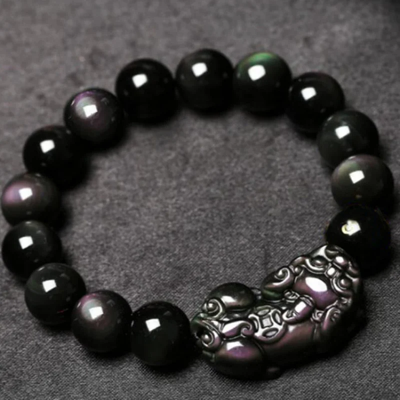 Natural Eye , Obsidian Double Pixiu Bracelet Women And Men
Natural Eye , Obsidian Double Pixiu Bracelet Women And Men