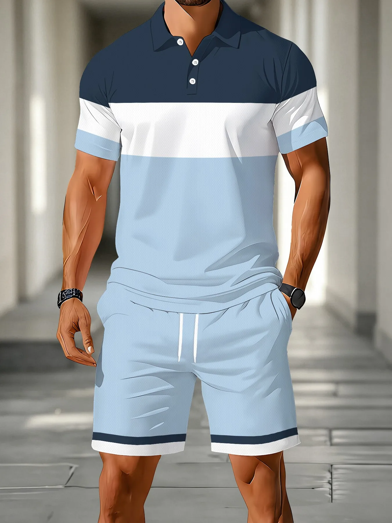 2026 Summer American Men's Polo Shirt Set for Sporty and Casual Wear Fashionable and Comfortable 3D Pattern Print
2026 Summer American Men's Polo Shirt Set for Sporty and Casual Wear Fashionable and Comfortable 3D Pattern Print