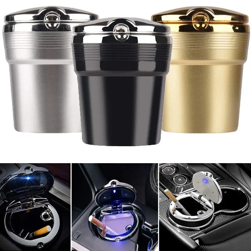 Car Ashtray Garbag Can with Led Light with Cover Creative Personality Covered Car Inside The Multi-function Car Supplie 
Car Ashtray Garbag Can with Led Light with Cover Creative Personality Covered Car Inside The Multi-function Car Supplie