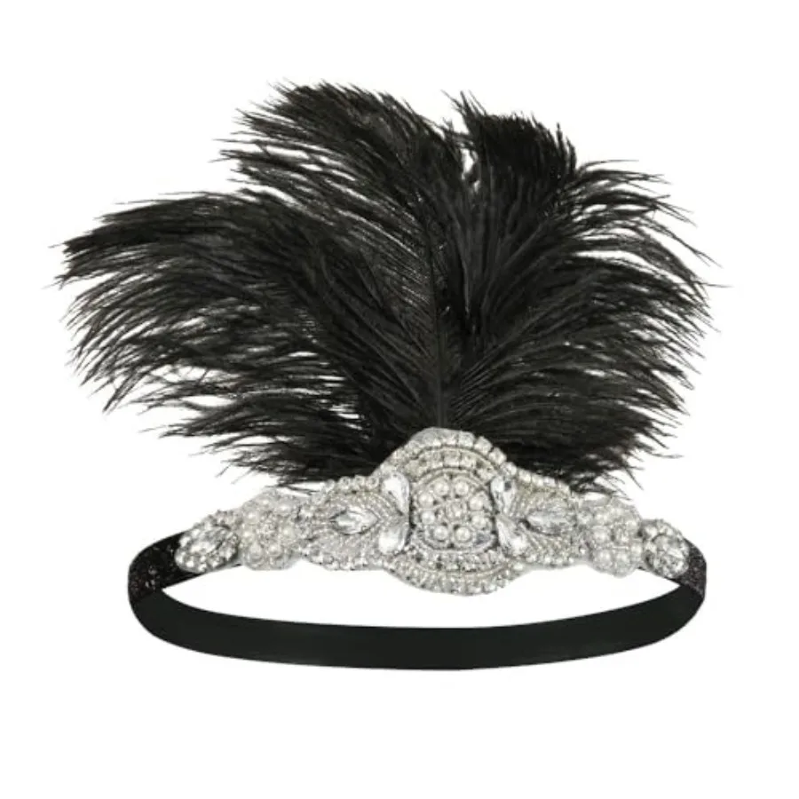 Vintage 1920s Flapper Headpiece Roaring 20s Headband for Women Hair Accessory,one size
Vintage 1920s Flapper Headpiece Roaring 20s Headband for Women Hair Accessory,one size