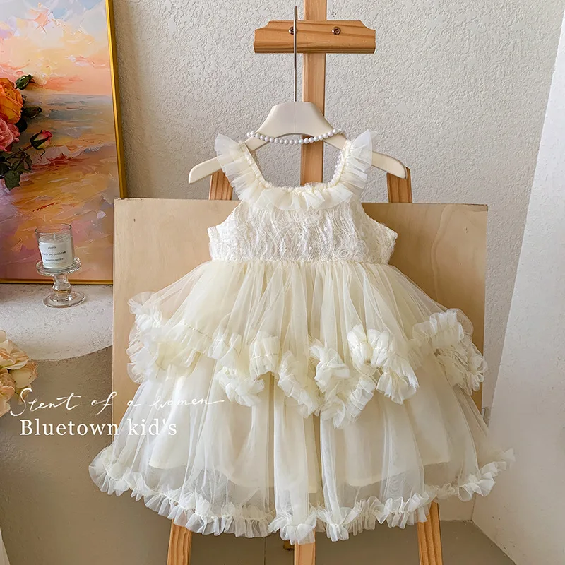 Girls Casual Dresses Girls' Strappy Dress Children's Fashionable Tulle Princess Wedding Dress Kids Clothes
Girls Casual Dresses Girls' Strappy Dress Children's Fashionable Tulle Princess Wedding Dress Kids Clothes
