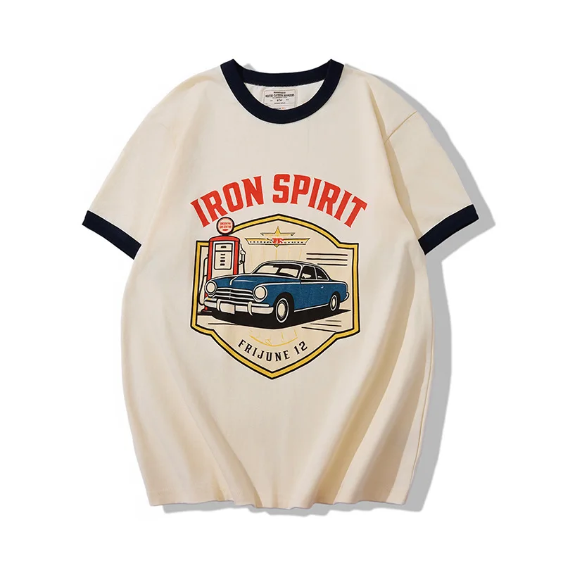 2026 Summer New Retro Car Gas Station Comparison Ringer Short Sleeved T-shirt 200g Color Blocked Threaded Short Sleeved T-shirt
2026 Summer New Retro Car Gas Station Comparison Ringer Short Sleeved T-shirt 200g Color Blocked Threaded Short Sleeved T-shirt