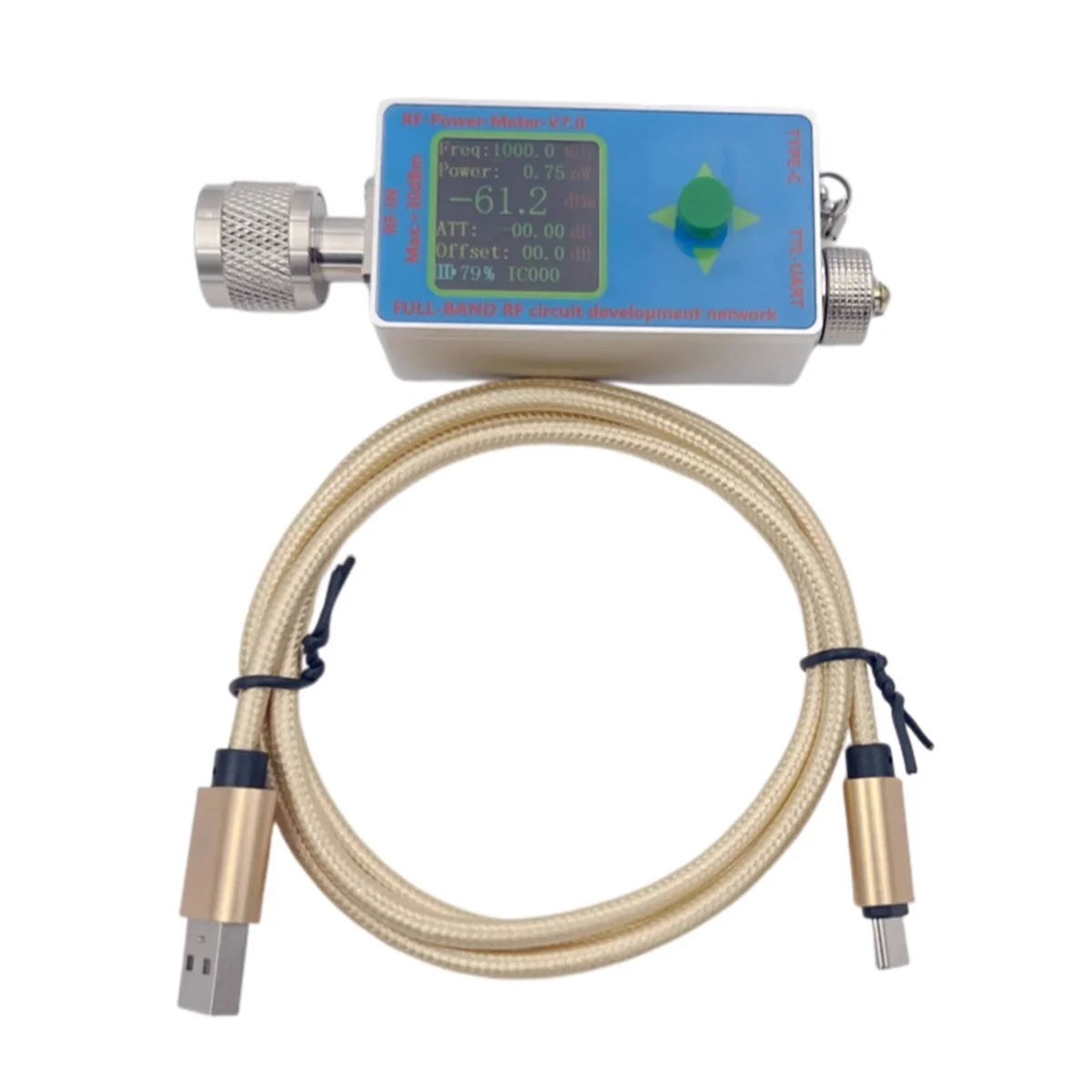 New 10GHz LCD RF Power Meter V7 N-Type Type-C USB Full-Band RF Circuit Development Network Serial Communication
New 10GHz LCD RF Power Meter V7 N-Type Type-C USB Full-Band RF Circuit Development Network Serial Communication