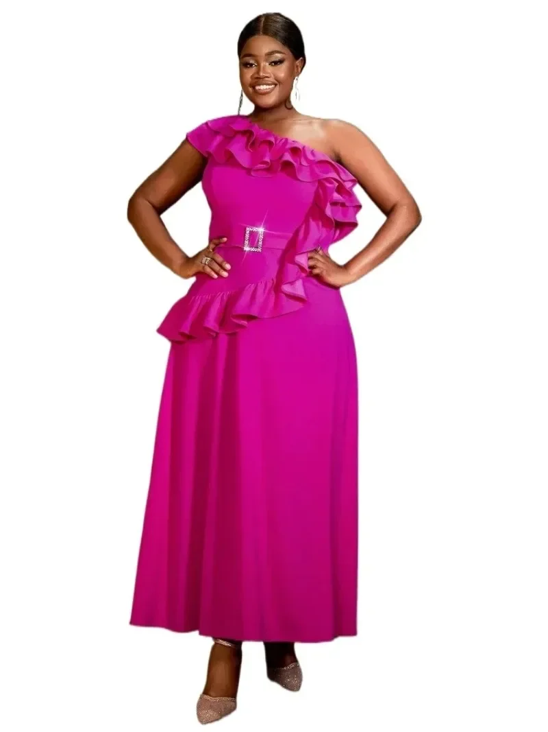 Women One Shoulder Ruffles Elegant A-Line Long Dresses Plus Size Birthday Wedding Guest Birthday Night New Gown Maxi Dress
Women One Shoulder Ruffles Elegant A-Line Long Dresses Plus Size Birthday Wedding Guest Birthday Night New Gown Maxi Dress
