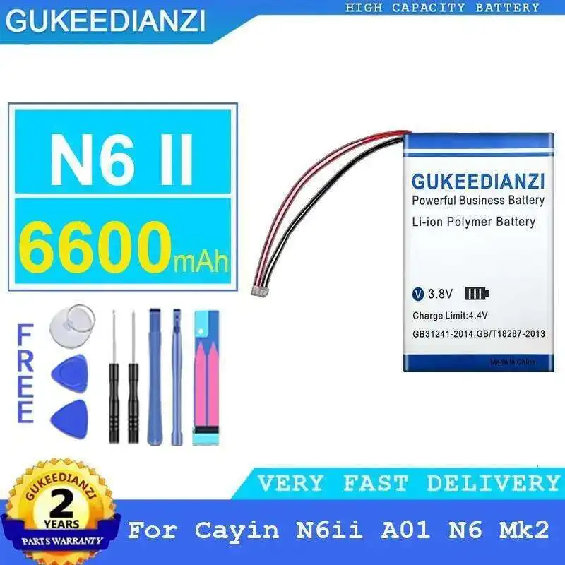 Экологически чистый аккумулятор аудиоплеера 6600 мАч для Cayin N6ii A01 N6 Mk2 II Премиум-замена 
Экологически чистый аккумулятор аудиоплеера 6600 мАч для Cayin N6ii A01 N6 Mk2 II Премиум-замена